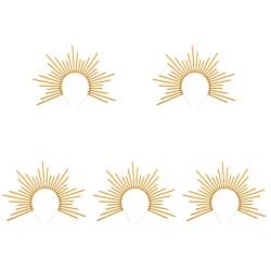 Beaupretty 5 Stücke Design für Kopfschmuck Krawatte Diy Kostüm Spitze Halloween Gold Gothic Cosplay Stirnband Griechische Göttin Party Kopf Multi-Dekoration Frauen Reißverschluss Haar von Beaupretty