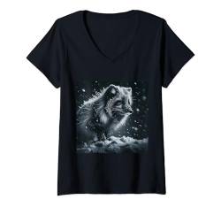 Damen Arctic Fox Shirt — Bekleidung für Kunst- und Naturliebhaber T-Shirt mit V-Ausschnitt von Beautiful Animals Gifts and Shirts