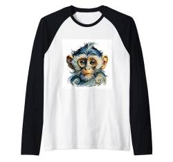 Vincent Van Gogh Hemd Affe Vangogh Ape Titi Affenkunst Raglan von Beautiful Animals Gifts and Shirts