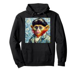 Vincent Van Gogh Shirt Monkey Vangogh Ape Red Shanked Douc Pullover Hoodie von Beautiful Animals Gifts and Shirts