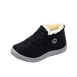 Beichwtd Winterschuhe Herren Winter Outdoor Kurzschaft Stiefel Bequem Wanderschuhe Gefüttert Warm Leder Low Stiefeletten Klassische Wasserdicht Schneestiefel Flach rutschfeste Winterstiefel von Beichwtd