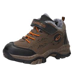 Beichwtd Winterschuhe Kinder Jungen 31: Thermo Wolle Schneestiefel rutschfeste Laufschuhe Weit Leicht Winterschuhe Warm Gefüttert Turnschuhe Herbst Winter Winterstiefel Wasserdicht Traillaufschuhe von Beichwtd