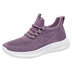 Damen Slip-On Sneaker Bequeme Outdoor Dämpfung Entlastung Laufschuhe Weich Mesh Sportschuhe Freizeit Atmungsaktiv Tennisschuhe Ohne Schnürung Schuhe Leichte Turnschuhe Handsfree Walkingschuhe von Beichwtd