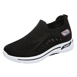 Damen Slip-On Turnschuhe Handsfree Weich Bequeme Ohne Schnürung Sneakers Freizeit Atmungsaktiv Tennisschuhe Outdoor Walkingschuhe Dämpfung Entlastung Laufschuhe Mesh Sportschuhe Leichte Schuhe von Beichwtd