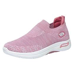 Damen Sneaker Slip-In Ohne Schnürung Dämpfung Entlastung Sportschuhe Leichte Tennisschuhe Weich Bequeme Turnschuhe Mesh Walkingschuhe Handsfree Freizeit Atmungsaktiv Schuhe Outdoor Laufschuhe von Beichwtd