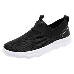 Damen Sportschuhe Slip-On Ohne Schnürung Mesh Dämpfung Entlastung Laufschuhe Handsfree Walkingschuhe Outdoor Tennisschuhe Sneakers Weich Bequeme Schuhe Leichte Freizeit Atmungsaktiv Turnschuhe von Beichwtd