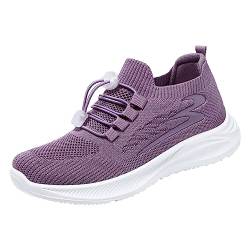 Turnschuhe Slip-On Damen Ohne Schnürung Handsfree Sneakers Outdoor Schuhe Leichte Sportschuhe Weich Bequeme Walkingschuhe Dämpfung Entlastung Tennisschuhe Freizeit Atmungsaktiv Laufschuhe Mesh von Beichwtd