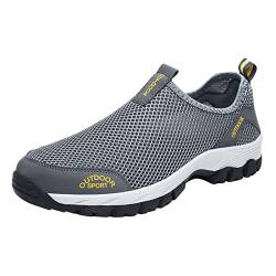 Turnschuhe Slip-On Damen Outdoor Weich Bequeme Schuhe Ohne Schnürung Sportschuhe Mesh Walkingschuhe Handsfree Tennisschuhe Freizeit Atmungsaktiv Laufschuhe Leichte Sneakers Dämpfung Entlastung von Beichwtd