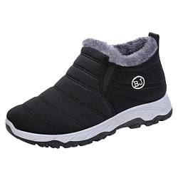 Wanderschuhe Herren Leichte Klassische Wasserdicht Schneestiefel Flach rutschfeste Winterschuhe Winter Outdoor Stiefeletten Gefüttert Warm Winterstiefel Leder Low Kurzschaft Stiefel Bequem von Beichwtd