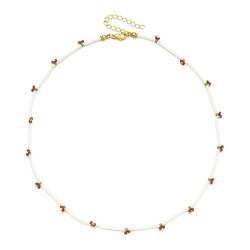 Belachick Retro Halskette Ketten Schmuck Herren Frauen Anhänger Necklace Frühling Gänseblümchen Halskette Für Frauen Boho Sommer Blume Collares Regenbogen Perlen Halsketten Sl1544 von Belachick