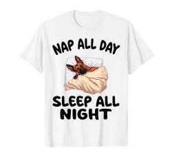 Süßer belgischer Malinois Nickerchen den ganzen Tag Schlaf die ganze Nacht Pyjama T-Shirt von Belgian Malinois Pajamas & Nightgown .Co