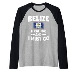 Lustiges Belize-Liebhaber-Spruch Belizean Vacation Souvenir Raglan von Belize Flag Designs Proud Belizean Heritage