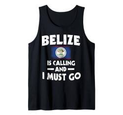 Lustiges Belize-Liebhaber-Spruch Belizean Vacation Souvenir Tank Top von Belize Flag Designs Proud Belizean Heritage