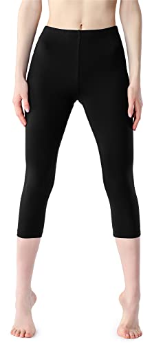 Bellivalini Damen Leggings 3/4 aus Viskose BLV50-204 (Schwarz, M) von Bellivalini