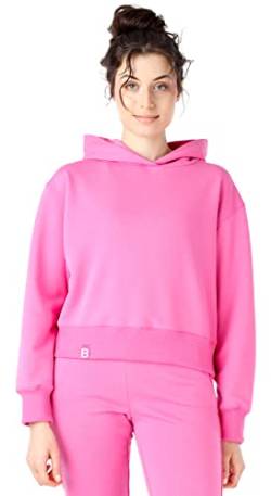 Bellivalini Kapuzenpullover kurz Damen Sportanzug Oberteil Jogging Pullover BLV208 (Rosa, L) von Bellivalini