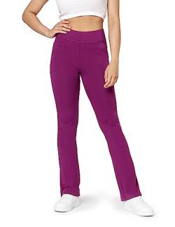 Bellivalini Yogahose für Damen Hose Damen Sommer Freizeithose Trainingshose Weite Hose Jogginghose mit Zwei Taschen BLV50-282 (Fuchsia, XL) von Bellivalini