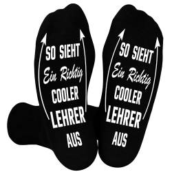 Belloxis Lehrer Geschenk Socken Herren 43-46 Geschenke für Lehrer Abschiedsgeschenk Lehrer Stoppersocken Herren Wenn Du Das Lesen Kannst Socken von Belloxis