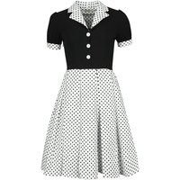 Belsira - Rockabilly Kleid knielang - S bis XXL - für Damen - Größe S - schwarz/weiß von Belsira