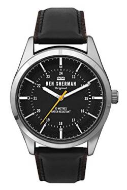 Ben Sherman Herren Analog Quarz Uhr mit Leder Armband WB027B von Ben Sherman