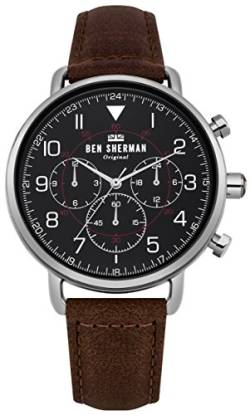 Ben Sherman Herren Multi Zifferblatt Quarz Uhr mit Leder Armband WB068BBR von Ben Sherman