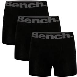 Bench Herren-Boxershorts, klassische Passform, weiche Baumwolle, 3er-Pack, Schwarz , XXL von Bench