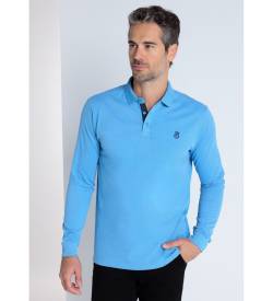 Bendorff für Herren. 830285125 BENDORFF - Basic Langarm-Poloshirt blau (XL), Lässig, Baumwolle, Klassisch von Bendorff