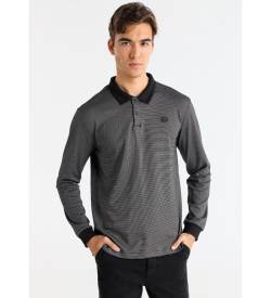 Bendorff für Herren. 830915471 Jaquard-Poloshirt schwarz (M), Lässig, Baumwolle, Langarm von Bendorff