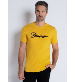 Bendorff für Herren. 850495293 Kurzärmeliges Basic-T-Shirt aus Chenille (L), Lässig, Orange, Baumwolle, Kurzarm von Bendorff