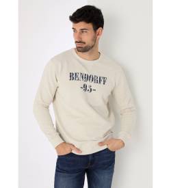 Bendorff für Herren. 860435424 Sweatshirt ohne Kapuze Grafik grauer Boxkragen (M), Lässig, Baumwolle von Bendorff