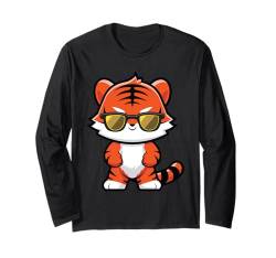 Niedlicher Baby Bengaltiger mit Sonnenbrille Langarmshirt von Bengal Tiger Apparel