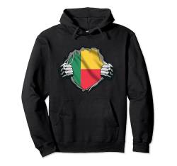 Benin, Flagge von Benin, Benin-Flagge. Pullover Hoodie von Benin,Benin Flag,Flag of Benin.