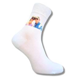 Bentini Herrensocken | Gr. 39-54 | Individuell bedruckt mit eigenem Bild | Persönliche Geschenkidee für Herren (as3, numeric, numeric_43, numeric_46, regular, regular, weiss) von Bentini