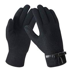 Bequemer Laden Damen Winter Warm Kaschmir Touchscreen Handschuhe mit Fleece Gefütterte, Elegant Winterhandschuhe Gestrickte Handschuhe mit Schleife Dekoration von Bequemer Laden