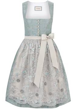 Bergfeuer Damen Camilla Midi Dirndl, Rauchblau, 36 von Bergfeuer