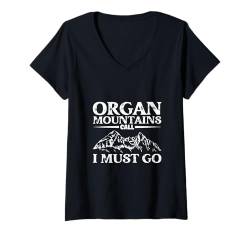 Damen Die Berge rufen - Organ Mountains T-Shirt mit V-Ausschnitt von Bergsteigen in USA