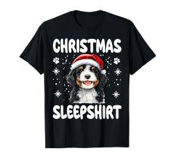 Bernedoodle Hunde-Nachthemd Pyjama Weihnachten Sleepshirt T-Shirt von Bernedoodle Christmas Dog Pajamas & Nightgown