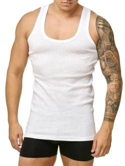 Berrak Unterwäsche Unterhemd Herren 4er Pack Tank Top Achselshirts Feinripp aus Baumwolle Weiß L von Berrak Unterwäsche