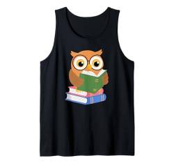 Beste Lese-Eulenkunst für Männer, Frauen und Kinder, Bücherwurm-Buchliebhaber Tank Top von Best Bookworm Gift Library Apparel