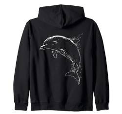 Lustiges Delfin Sommer Retro Delfine Strand Urlaub Beach Kapuzenjacke von Besten Tier Motive aller Art - Kunstwerk AnimalArt