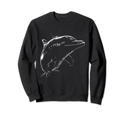 Lustiges Delfin Sommer Retro Delfine Strand Urlaub Beach Sweatshirt von Besten Tier Motive aller Art - Kunstwerk AnimalArt