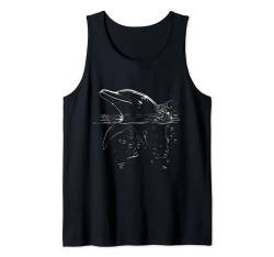 Lustiges Delfin Sommer Retro Delfine Strand Urlaub Beach Tank Top von Besten Tier Motive aller Art - Kunstwerk AnimalArt