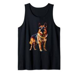 Lustiges Schäferhund Hunde Tierliebhaber Kunst Hundebesitzer Tank Top von Besten Tier Motive aller Art - Kunstwerk AnimalArt