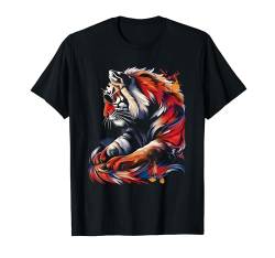 Lustiges Tiger Kunst Sonnenbrille Wildtier Safari Zoo Katze T-Shirt von Besten Tier Motive aller Art - Kunstwerk AnimalArt