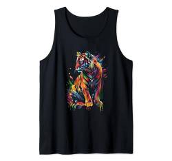 Lustiges Tiger Kunst Tierliebhaber Wildtier Safari Zoo Katze Tank Top von Besten Tier Motive aller Art - Kunstwerk AnimalArt