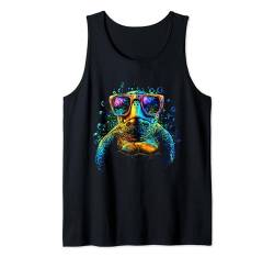 Meeresschildkröten Sommer Schildkröte Tierliebhaber Strand Tank Top von Besten Tier Motive aller Art - Kunstwerk AnimalArt