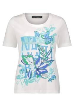 Betty Barclay Damen Casual-Shirt mit Placement Patch Cream/Blue,36 von Betty Barclay