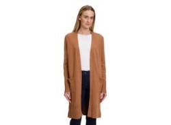 Strickjacke BETTY BARCLAY "Betty Barclay Longstrickjacke mit aufgesetzten Taschen" Gr. 38, braun (walnut melange), Damen, Strick, Obermaterial: 50% Viskose, 27% Polyamid, 23% Polyester., Strickjacken, Material von Betty Barclay