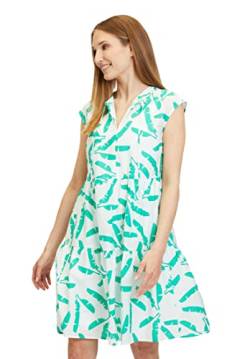 Betty & Co Damen Casual-Kleid mit Print White/Green,42 von Betty & Co