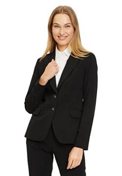 Betty & Co Damen Klassischer Blazer mit Taschen Schwarz,44 von Betty & Co