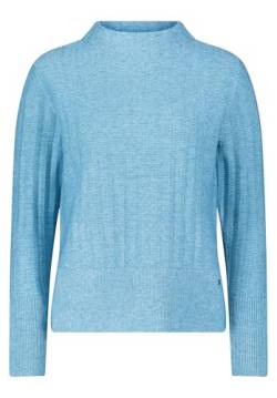 Betty & Co Damen Strickpullover mit Struktur Light Blue Melange,46 von Betty & Co